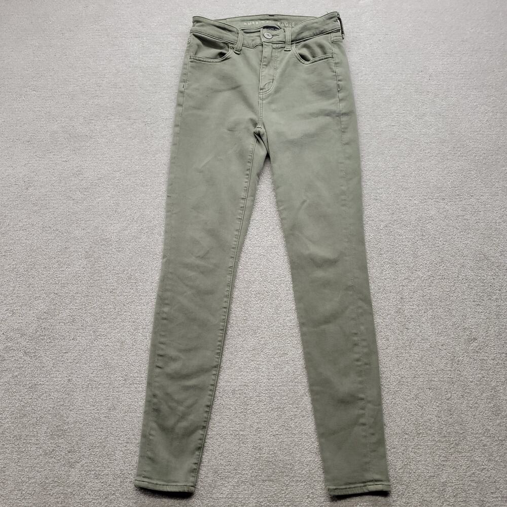American Eagle Women’s Hi-Rise Jegging Size 2 Regular Green Next Level Stretch